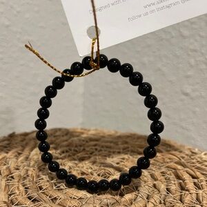 Alkeme Black Onyx Stretch Bead Bracelet-NWT